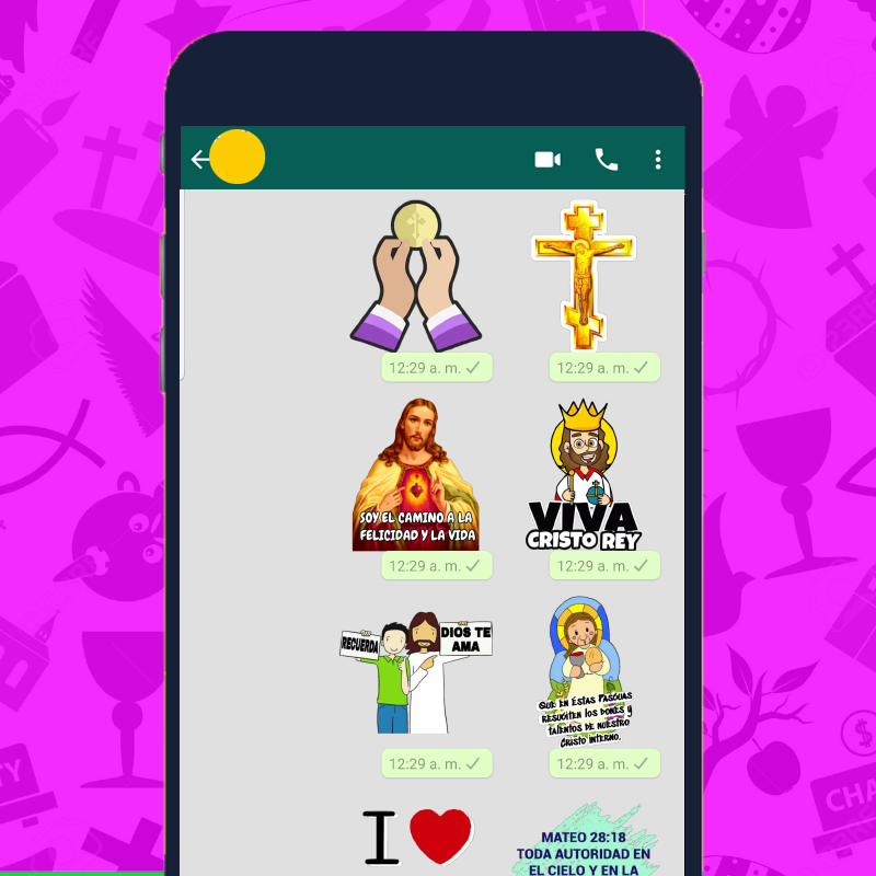 Stickers religiosos católicos cristianos WASticker para Whatsapp