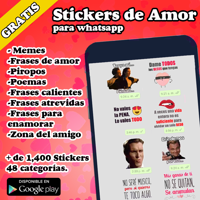 Stickers de Amor Piropos Frases Meme WAStickerApps